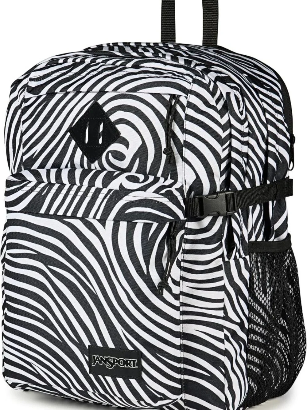 Main Campus Jansport BackPack-Surreal Swirls, black & white, large